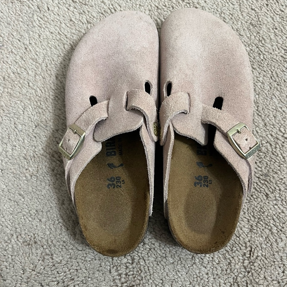 Women’s Pink Boston Birkenstocks